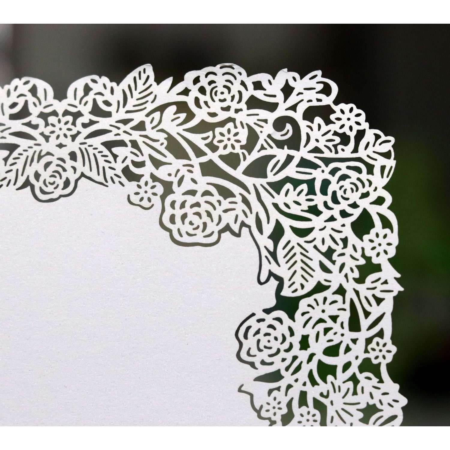 Laser Holiday Invitation Card Holder Iridescent Paper Invitations